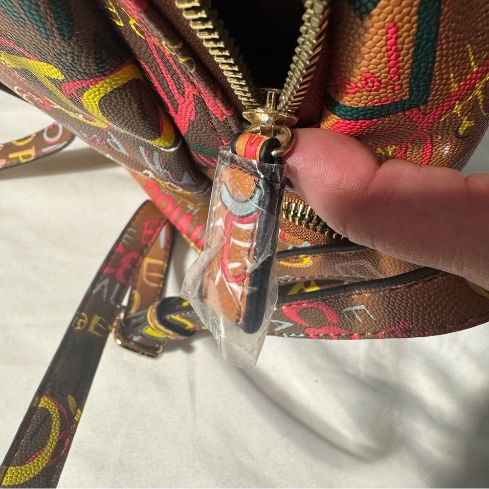 Alba Mini Backpack – NWT – Burnt Orange Graffiti Print - Picture 12 of 16